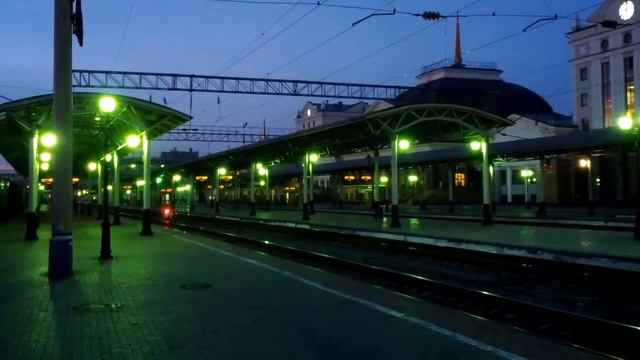 ЖД Вокзал Красноярска вечером