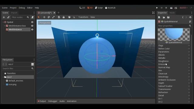 Godot simple glass material tutorial