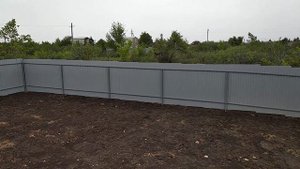 Забор на новом участке 6 соток.