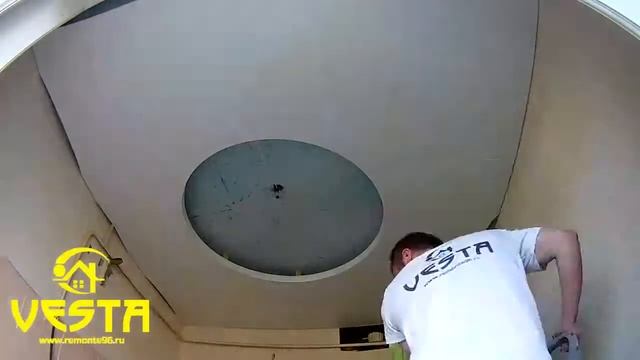 двухуровневый натяжной потолок круг смотреть онлайн