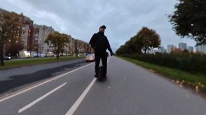 Контент на Моноколесе или зачем нужна защита! Падение на Моноколесе в защите! Одежда не пострадала!
