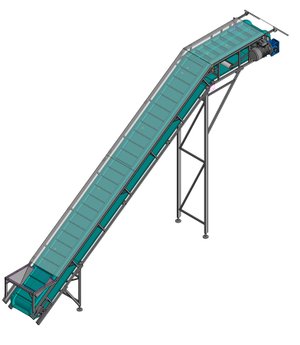 Ленточный конвейер с бункером и прозрачной крышкой для сыпучих грузов..mp4