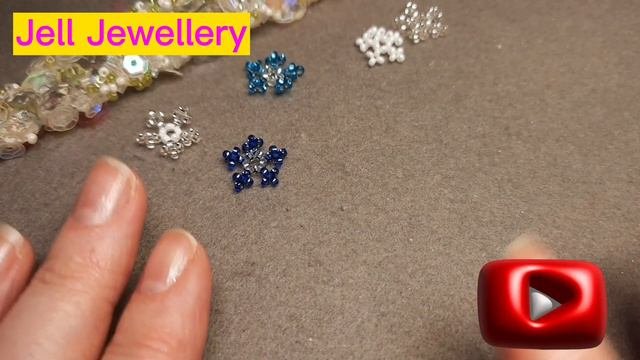 СНЕЖИНКА ИЗ БИСЕРА ДЛЯ НАЧИНАЮЩИХ❄️.+(Eng. Version 7:50) Beaded Snowflake. #DIY #jelljewellery