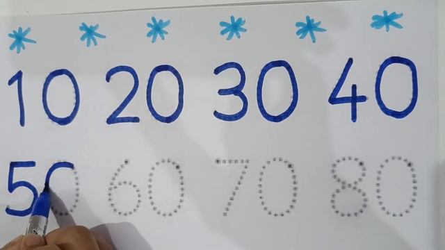 Learn Numbers Write 10, 20, 30, 40, 50, 60, 70, 80, 90, 100 in English | #toddlers #abcd #number #a