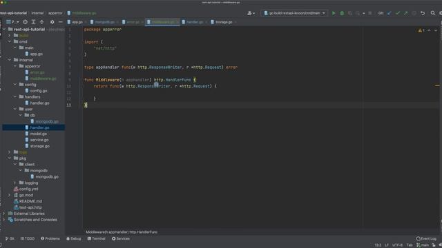Уроки по Golang. Advanced. REST API. Middleware. Обработка ошибок смотреть онлайн