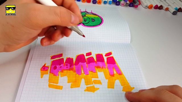 ГРАФФИТИ - МАМА !!! КАК НАРИСОВАТЬ? !!! урок граффити graffiti logo смотреть онлайн