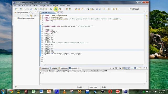 Two dimensional array Java common problem смотреть онлайн