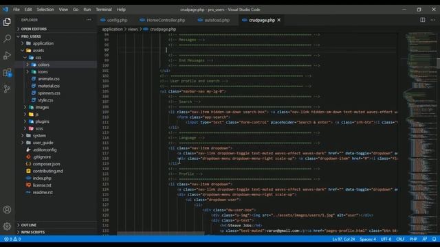 Codeigniter template integration | codeigniter CRUD Application  Setup Bootstrap Web Template