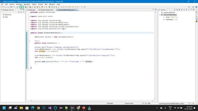 Handle WebTable in Selenium WebDriver | Selenium with Java