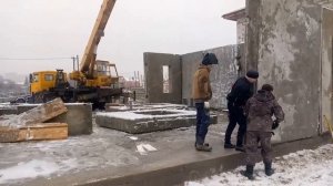 Одноэтажный дом, Стены за три дня.