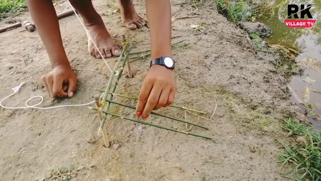 bird hunting skill by using rubber & small fish. смотреть онлайн