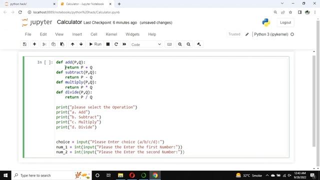 Create a simple Calculator Using Python