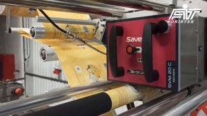 Нанесение кода Дата Матрикс на гибкую упаковку молока термотрансферным принтером SAVEMA SVM 32 CK