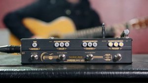 Acoustic Guitar Multi Effects Pedal Preamp DI Box Chorus Delay Reverb with XLR(Sonicake Sonic Wood)