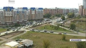 В Красноярске началось строительство дороги на перекрестке улиц Молокова и Авиаторов