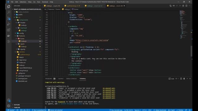React JS Firebase Authentication REACT ROUTER Material UI - Part 3: Sign in with Google смотреть онлайн
