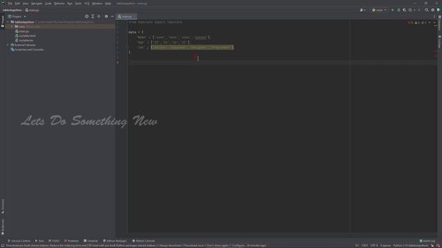 Professional Tables in Python | #YoungCoder | Niranjan | LDSN | Tamil