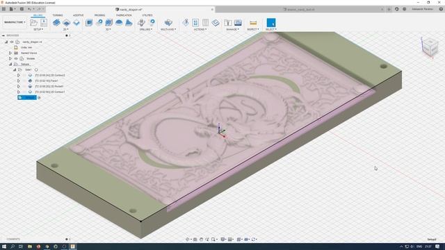 Вырезаем нарды с драконами во Fusion 360. Часть 1. Создание модели и g-кода.