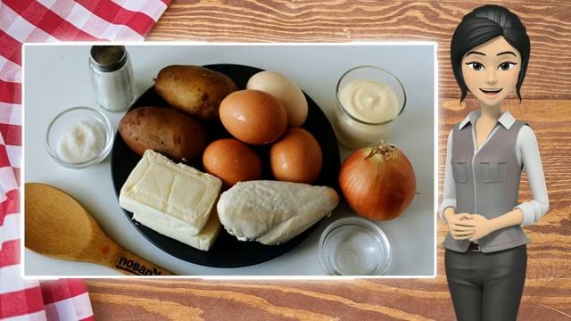 Салат Облако с курицей смотреть онлайн