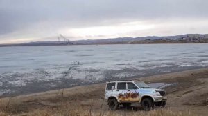 По весеннему пляжу на УАЗ Патриот на 33 колёсах/ Штурм вертикального порога/ Уаз Патриот Offroad