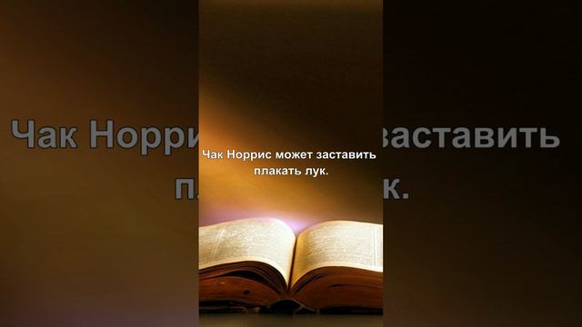 Чак Норрис может заставить плакать лук.