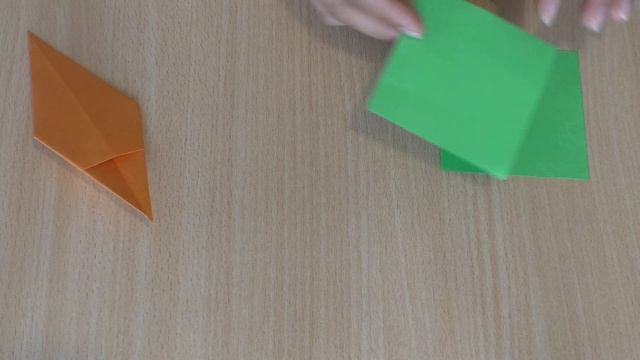 Оригами Морковь из Бумаги