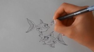 Как нарисовать ЗНАК ЗОДИАКА РЫБЫ/342/How to draw ZODIAC SIGN PISCES #simpledrawing