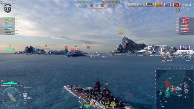 Battleship Bourgogne: Boss in Ranked battle - World of Warships смотреть онлайн