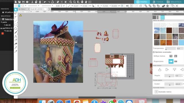 Como hacer CAJA SHAKER CON DIFERENTES PAPELES DE DISEÑO en el programa Silhouette Studio смотреть онлайн