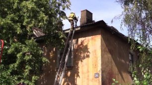 Тушение пожара в Казани на ул. Зур Урам