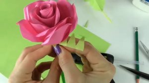 Loom Planet! РОЗА ИЗ БУМАГИ, КАК НАСТОЯЩАЯ _ СВОИМИ РУКАМИ _ Цветы из бумаги