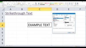 How to strikethrough text in Excel