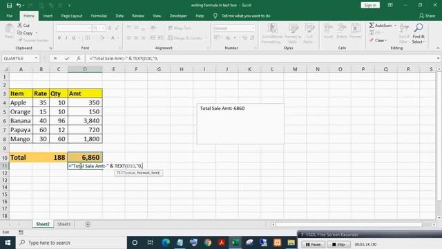 Link text box to a Cell in Excel (Add formula in Excel Text box) смотреть онлайн