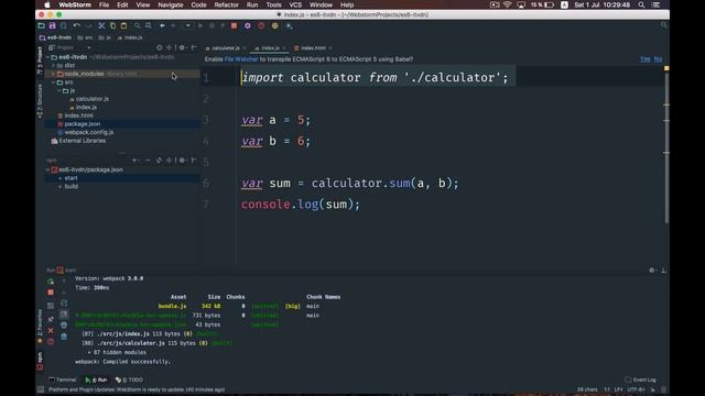 ECMAScript 6. Урок 1. Введение в ES6, настройка простейшей сборки webpack