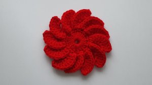 3D Цветочек крючком. Вязаный Цветок крючком. Вязание крючком / 3D Crochet Flower