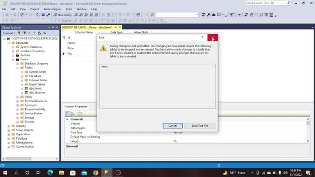 How to update a table after creating a SQL table | Microsoft SQL Server Management 2022