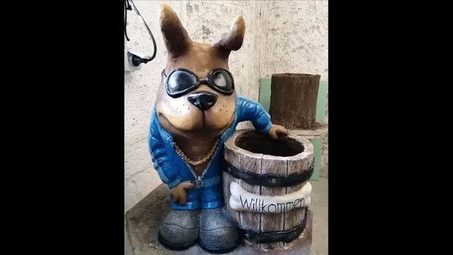 Цветник из арт бетона со скульптурами, для дачи.своими руками, мастер Ольга Ван. смотреть онлайн