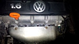 CFNA 1.6 VW Polo Sedan, паук 4-1, работа двигателя.