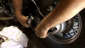 Проверка карданного вала на yamaha XVS 400_Check propeller shaft on yamaha XVS 400_ヤマハXVS 400