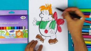Рисуем КАРЛСОНА из мультка Малыш. и Карлсон!
