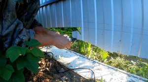 Как ровно отрезать профиль на заборе