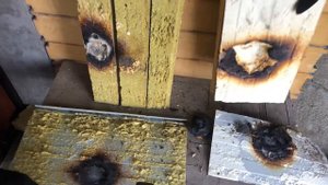 Тест PIR панелей огнем