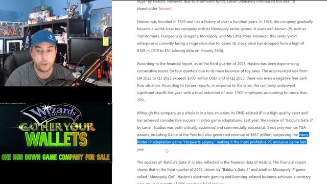 Dungeons And Dragons FOR SALE? Tencent Involved