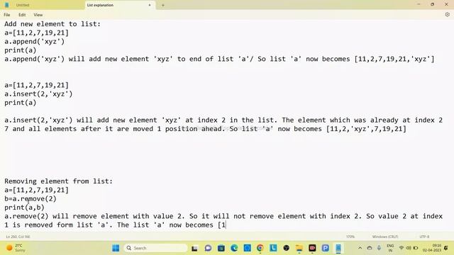 Lecture of Core Python on List topic Part 2 by Nadkarni Sir