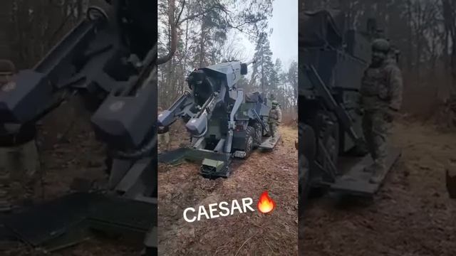 Очередные кадры с датской 155-мм САУ «Caesar» на базе шасси Tatra T815 (8x8) на вооружении ВСУ. смотреть онлайн