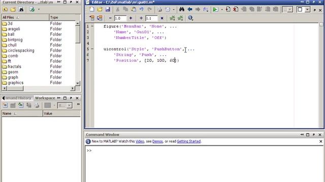 Создание GUI приложений в MATLAB. Часть 1