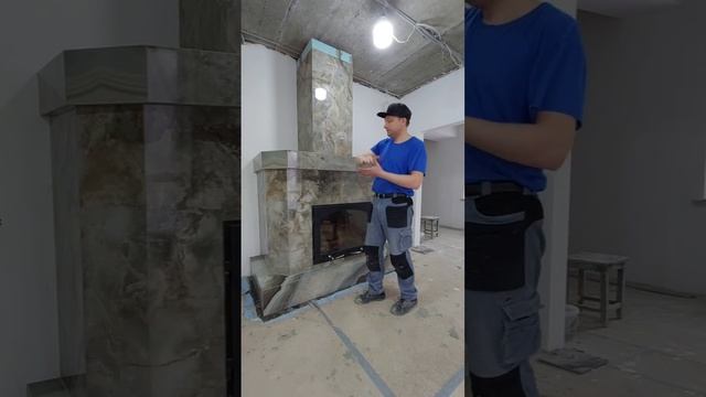 камин из крупноформатной плитки #камин#крупныйформат#каминизкрупноформатнойплитки#плиточникиваново