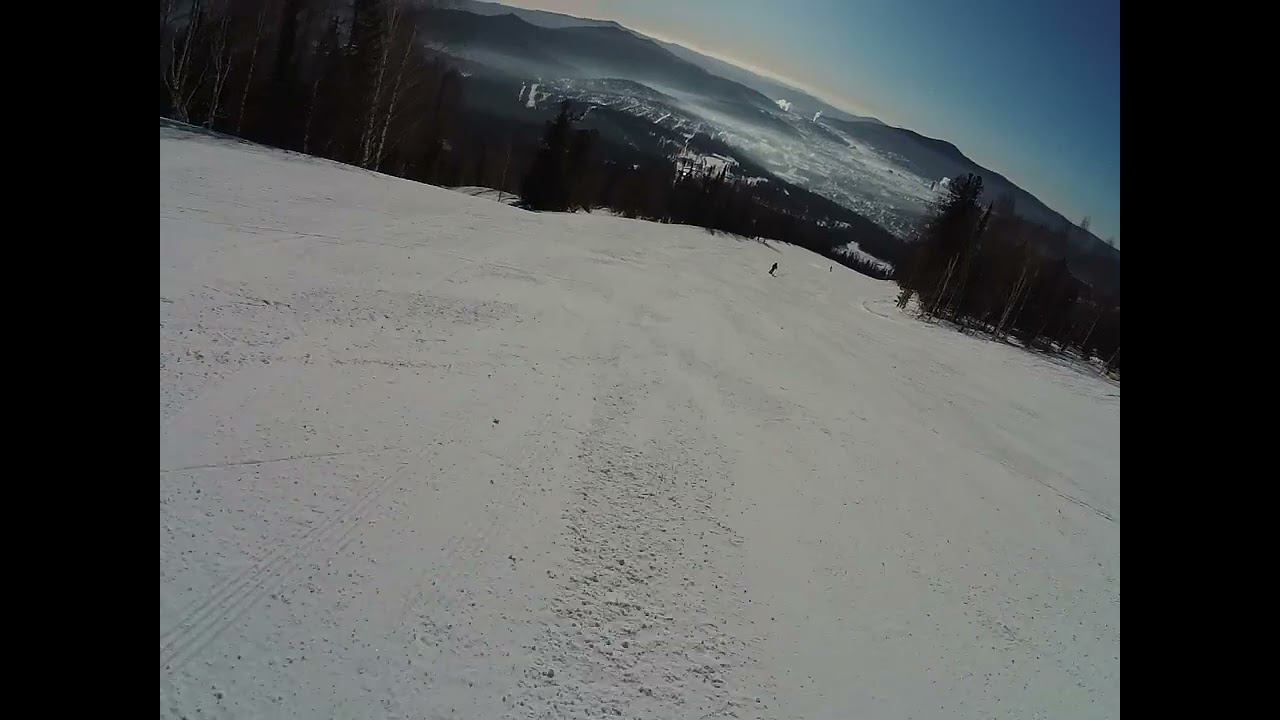 Шерегеш Трасса "Восток" Потихоньку разгоняюсь 74 км/ч смотреть онлайн