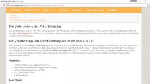 Bosch Akku Säbelsäge GSA 18 V LI C SET | Infos, Tipps und Testsieger | SaebelSaegen.net